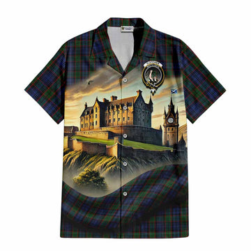 Fletcher Tartan Family Crest Hawaiian Shirt with Scottish Ancient Castle Style Kid - Tartan Vibes Clothing