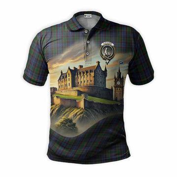 Fletcher Tartan Family Crest Polo Shirt with Scottish Ancient Castle Style Kid - Tartan Vibes Clothing