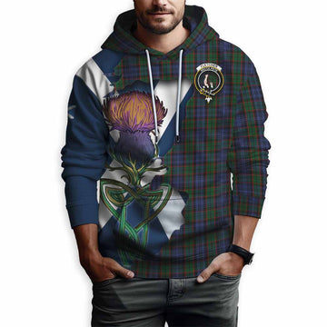 Fletcher Tartan Family Crest Hoodie Scottish Thistle Celtic Inspired Pullover Hoodie - Tartan Vibes Clothing