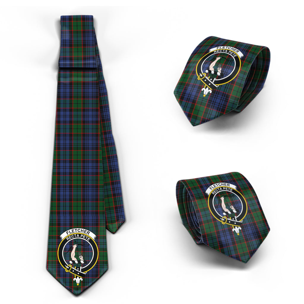 Fletcher Tartan Classic Necktie with Family Crest Necktie One Size - Tartan Vibes Clothing