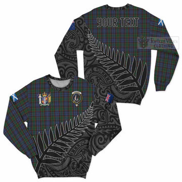 Fletcher Crest Tartan Sweatshirt with New Zealand Silver Fern Half Style