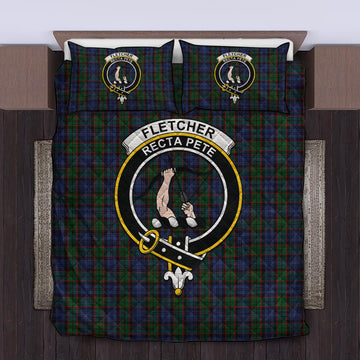 Fletcher Tartan Quilt Bed Set with Family Crest