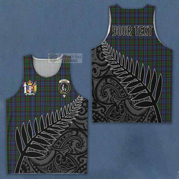 Fletcher Crest Tartan Men's Tank Top with New Zealand Silver Fern Half Style Men - Tartan Vibes Clothing