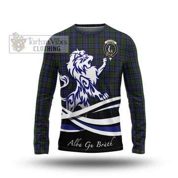 Fletcher Tartan Long Sleeve T-Shirt with Alba Gu Brath Regal Lion Emblem