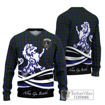 Fletcher Tartan Ugly Sweater with Alba Gu Brath Regal Lion Emblem