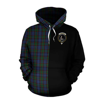 Fletcher Tartan Cotton Hoodie with Family Crest and Half Of Me Style