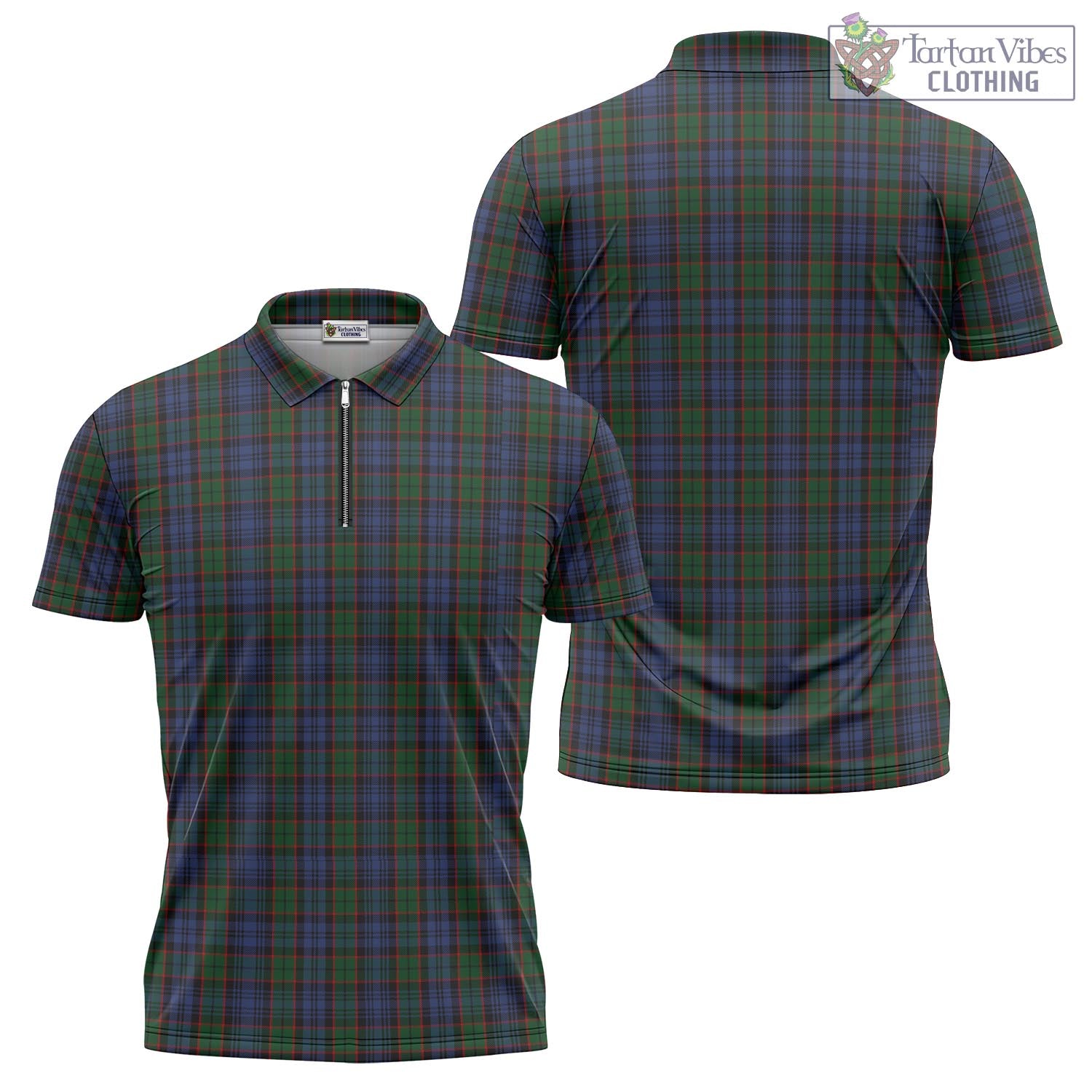 Tartan Vibes Clothing Fletcher Tartan Zipper Polo Shirt