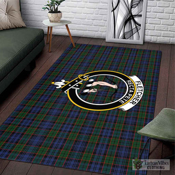 Fletcher Tartan Area Rug with Family Crest