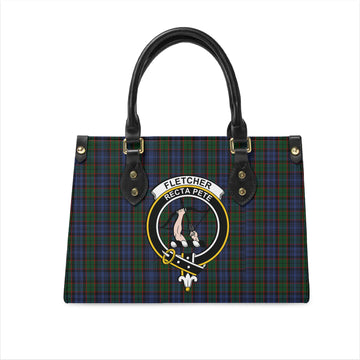 Fletcher Tartan Leather Bag with Family Crest