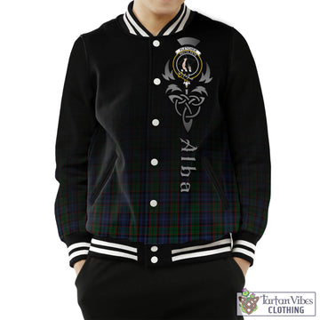 Fletcher Tartan Baseball Jacket Featuring Alba Gu Brath Family Crest Celtic Inspired