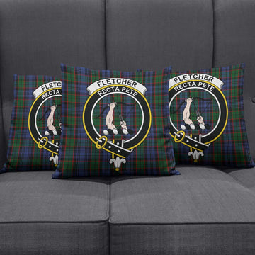 Fletcher Tartan Pillow Cover with Family Crest