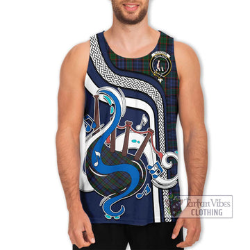 Fletcher Tartan Men's Tank Top with Epic Bagpipe Style