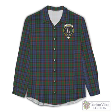 Fletcher Tartan Women's Casual Shirt with Family Crest