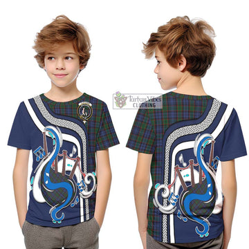 Fletcher Tartan Kid T-Shirt with Epic Bagpipe Style