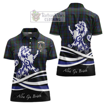 Fletcher Tartan Women's Polo Shirt with Alba Gu Brath Regal Lion Emblem