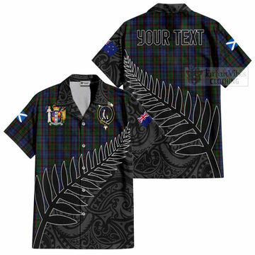 Fletcher Crest Tartan Short Sleeve Button Shirt with New Zealand Silver Fern Half Style