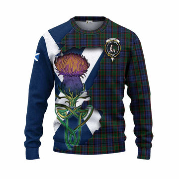 Fletcher Tartan Family Crest Knitted Sweater Scottish Thistle Celtic Inspired Unisex - Tartan Vibes Clothing