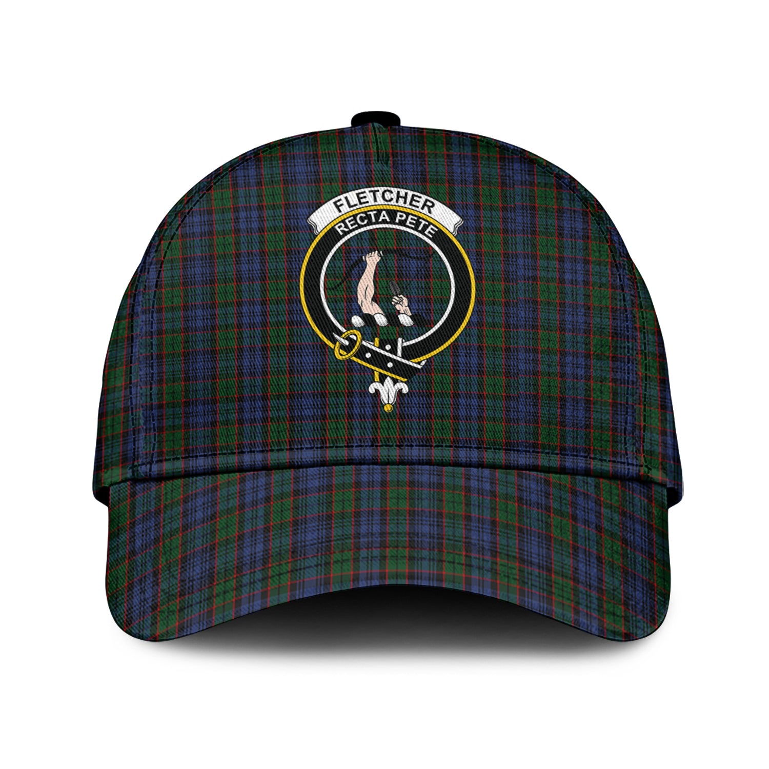 Fletcher Tartan Classic Cap with Family Crest Classic Cap Universal Fit - Tartan Vibes Clothing