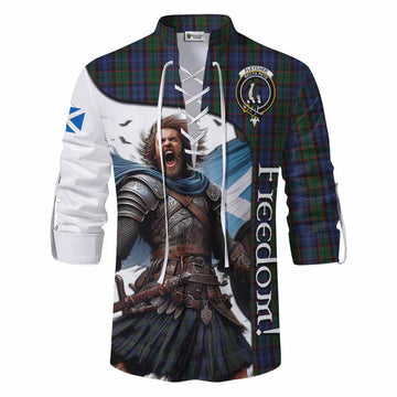 Fletcher Crest Tartan Ghillie Kilt Shirt Inspired by the Freedom of Scottish Warrior