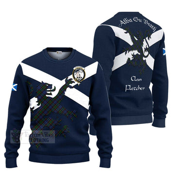 Fletcher Tartan Lion Rampant Ugly Sweater Proudly Display Your Heritage with Alba Gu Brath and Clan Name