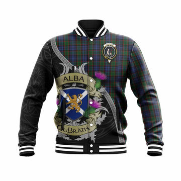Fletcher Tartan Family Crest Baseball Jacket Lion Rampant Royal Thistle Shield Celtic Inspired Unisex - Tartan Vibes Clothing