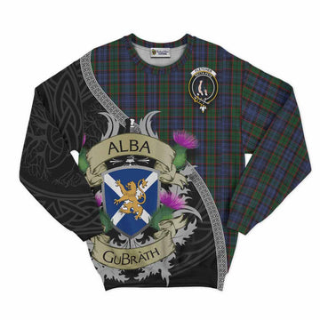 Fletcher Tartan Family Crest Sweatshirt Lion Rampant Royal Thistle Shield Celtic Inspired Unisex - Tartan Vibes Clothing