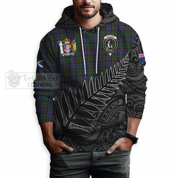 Fletcher Crest Tartan Hoodie with New Zealand Silver Fern Half Style