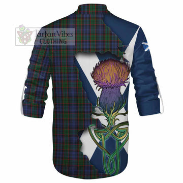 Fletcher Tartan Family Crest Ghillie Kilt Shirt Scottish Thistle Celtic Inspired - Tartan Vibes Clothing