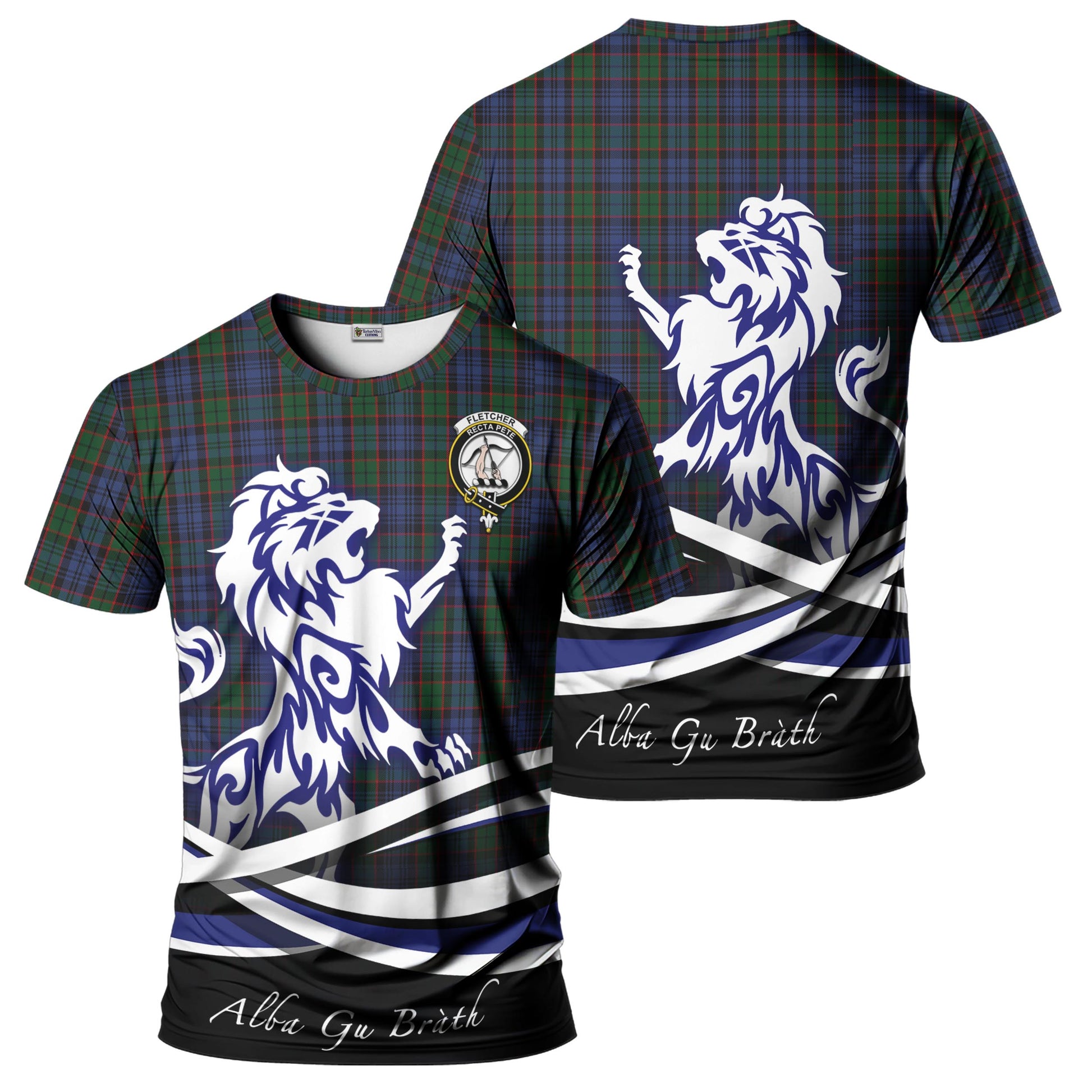 fletcher-tartan-t-shirt-with-alba-gu-brath-regal-lion-emblem