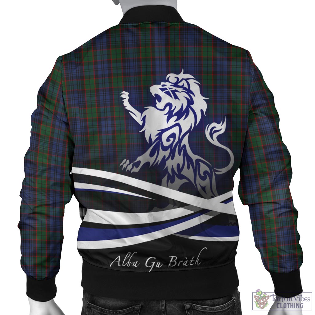 Tartan Vibes Clothing Fletcher Tartan Bomber Jacket with Alba Gu Brath Regal Lion Emblem