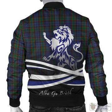 Fletcher Tartan Bomber Jacket with Alba Gu Brath Regal Lion Emblem