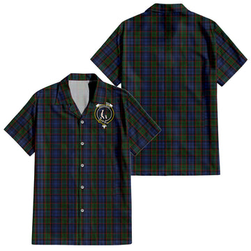 Fletcher Tartan Short Sleeve Button Down Shirt with Family Crest