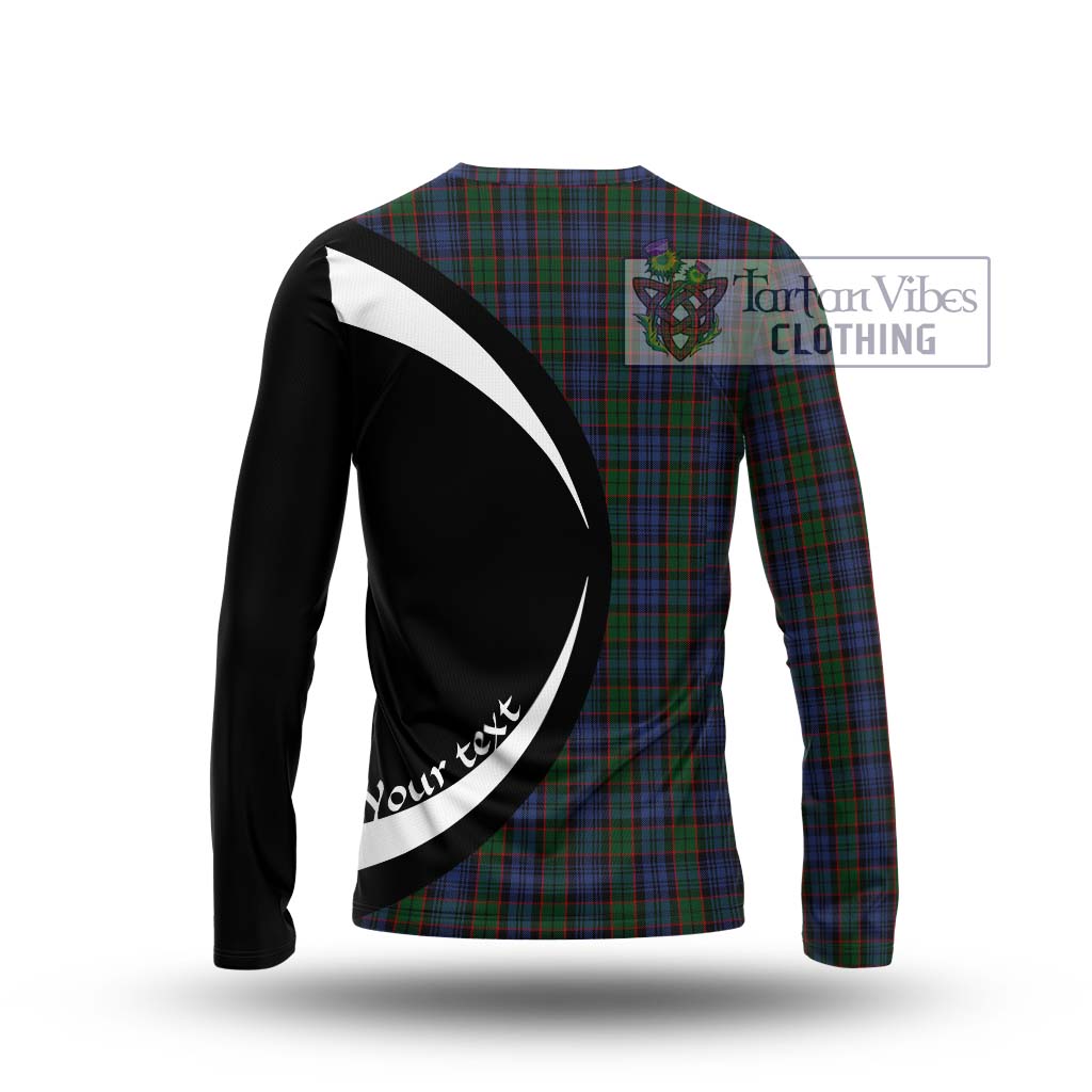 Fletcher Tartan Long Sleeve T-Shirt with Family Crest Circle Style - Tartan Vibes Clothing