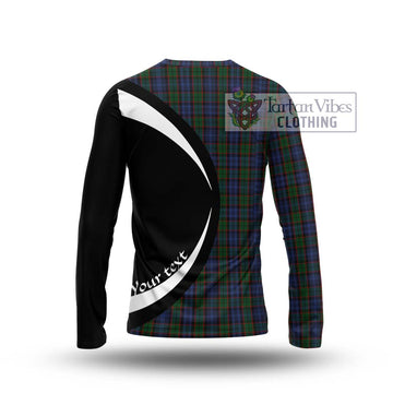 Fletcher Tartan Long Sleeve T-Shirt with Family Crest Circle Style