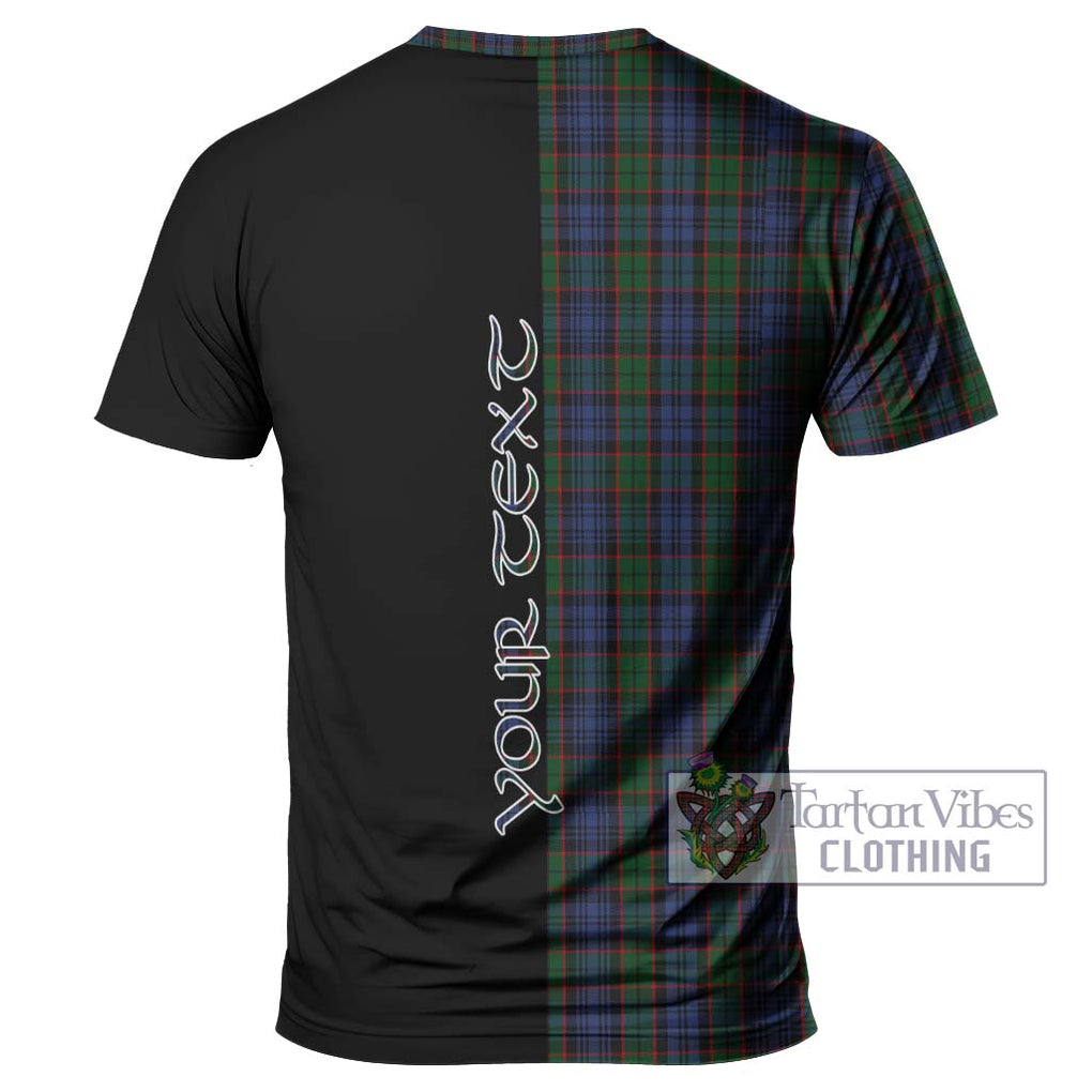 Fletcher Tartan T-Shirt with Family Crest and Half Of Me Style - Tartanvibesclothing Shop