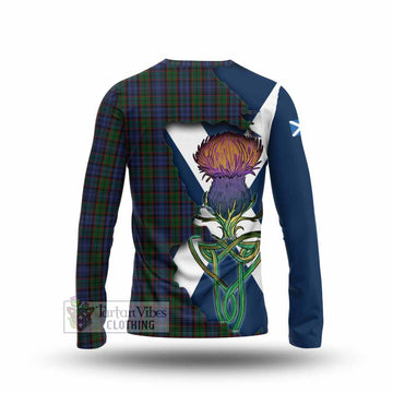 Fletcher Tartan Family Crest Long Sleeve T-Shirt Scottish Thistle Celtic Inspired - Tartan Vibes Clothing