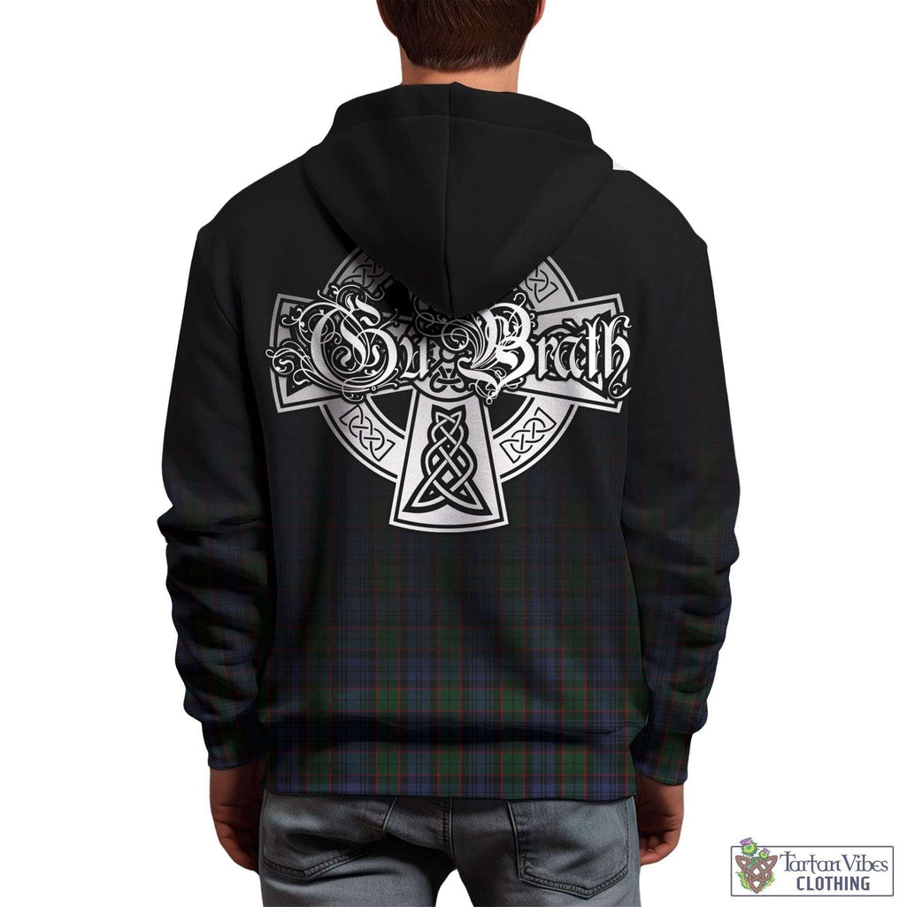 Tartan Vibes Clothing Fletcher Tartan Hoodie Featuring Alba Gu Brath Family Crest Celtic Inspired