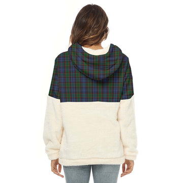 Fletcher Tartan Women's Borg Fleece Hoodie With Half Zip