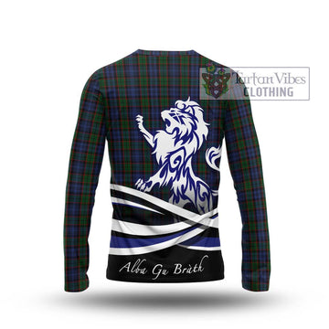 Fletcher Tartan Long Sleeve T-Shirt with Alba Gu Brath Regal Lion Emblem