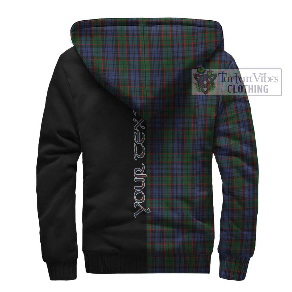 Fletcher Tartan Sherpa Hoodie with Family Crest and Half Of Me Style - Tartanvibesclothing Shop