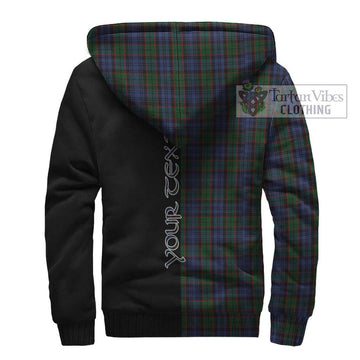 Fletcher Tartan Sherpa Hoodie with Family Crest and Half Of Me Style