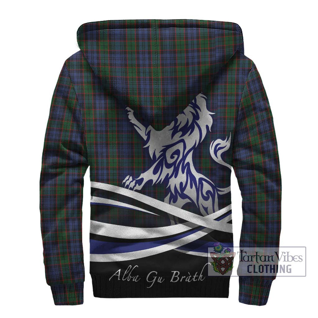 Fletcher Tartan Sherpa Hoodie with Alba Gu Brath Regal Lion Emblem - Tartanvibesclothing Shop