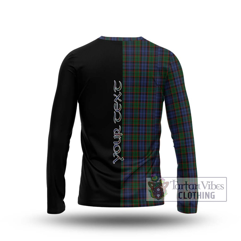 Fletcher Tartan Long Sleeve T-Shirt with Family Crest and Half Of Me Style - Tartanvibesclothing Shop