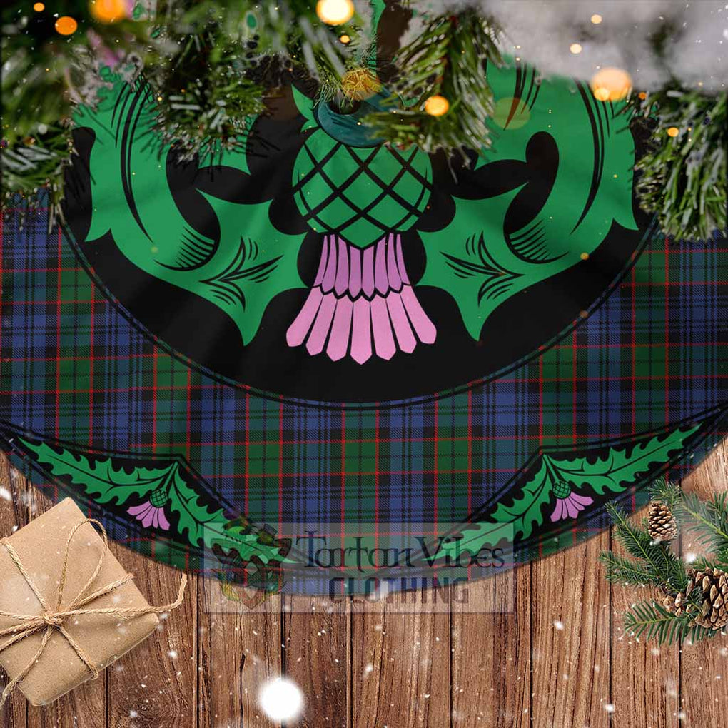 Tartan Vibes Clothing Fletcher Tartan Christmas Tree Skirt Scottish Thistle Style