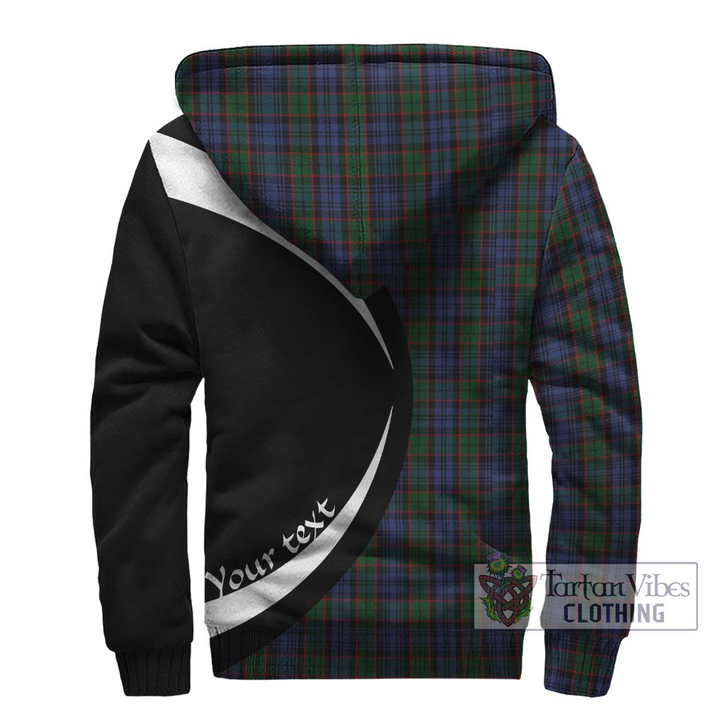 Fletcher Tartan Sherpa Hoodie with Family Crest Circle Style - Tartan Vibes Clothing