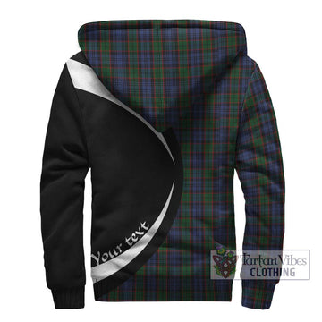 Fletcher Tartan Sherpa Hoodie with Family Crest Circle Style