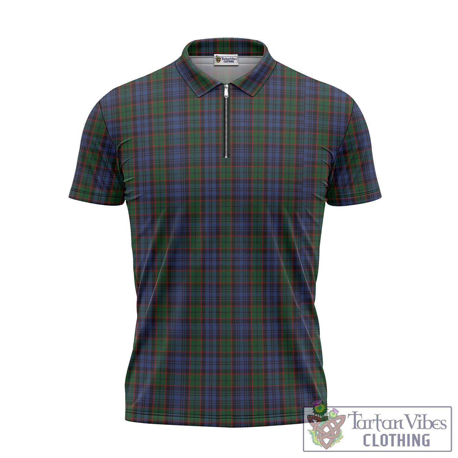 Tartan Vibes Clothing Fletcher Tartan Zipper Polo Shirt