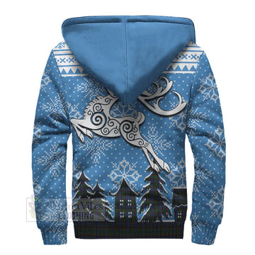 Fletcher Clan Christmas Sherpa Hoodie Celtic Reindeer Style