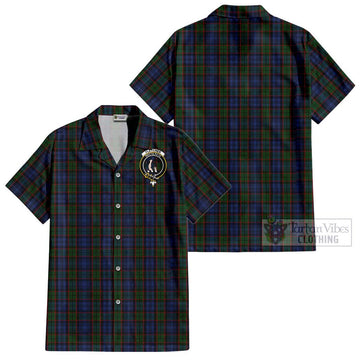 Fletcher Tartan Cotton Hawaiian Shirt with Family Crest