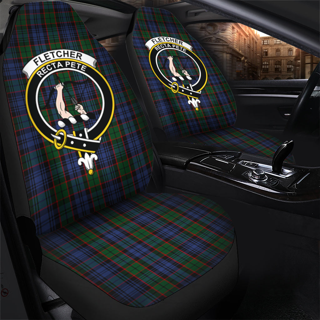 Fletcher Tartan Car Seat Cover with Family Crest - Tartan Vibes Clothing